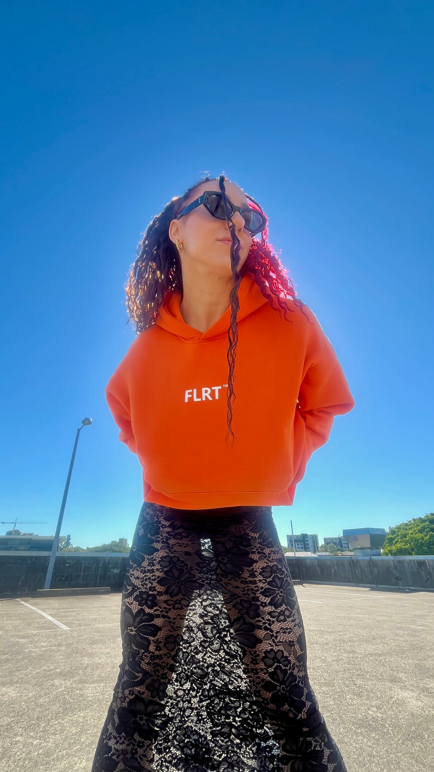 FLRT Original Oversized Hoodie - Bright Orange