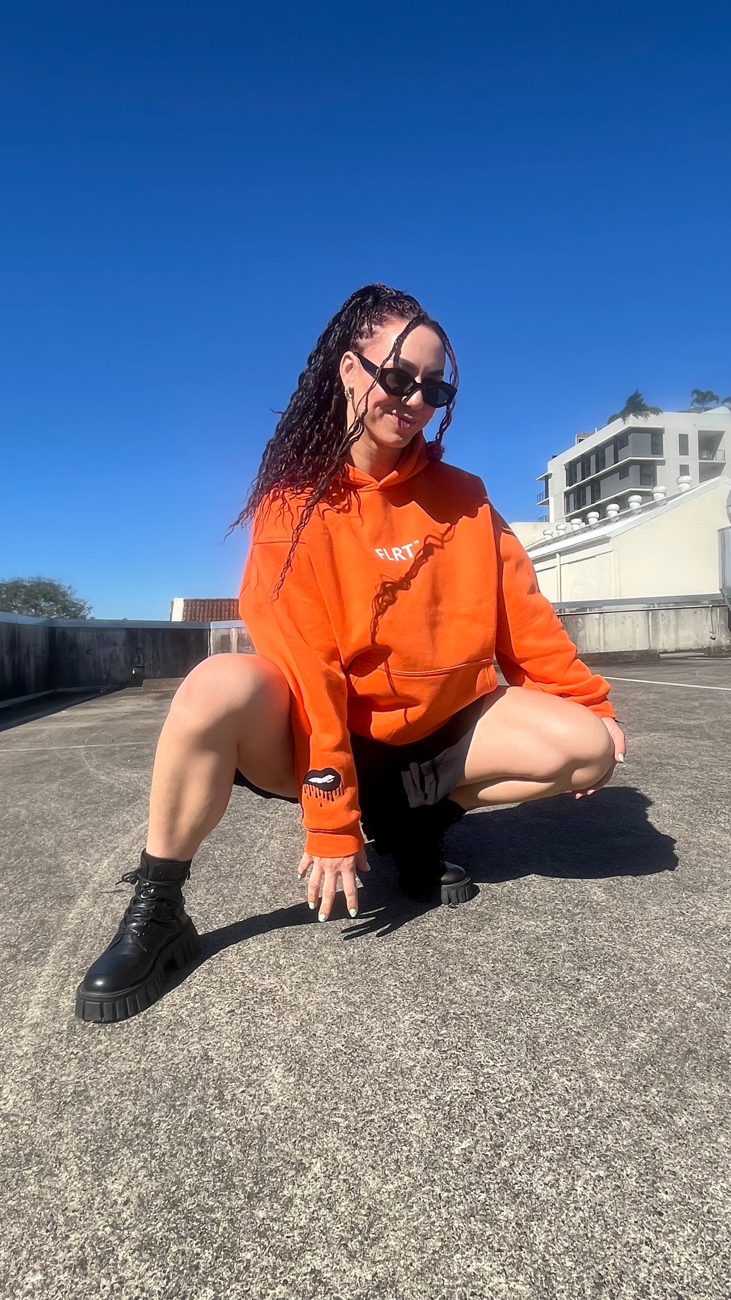 FLRT Original Oversized Hoodie - Bright Orange