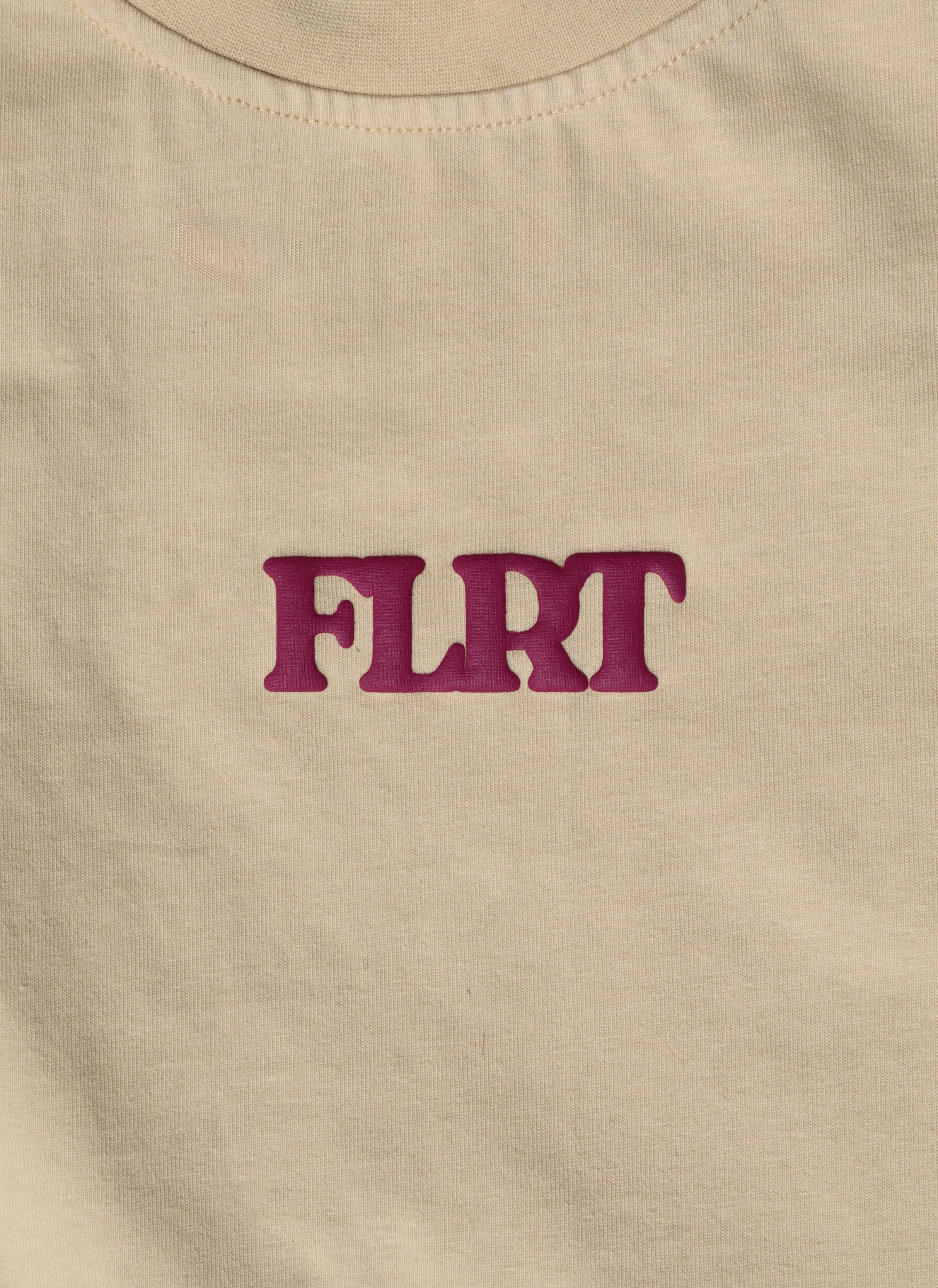 FLRT Original Oversize Box Tee - Cream/Cherry