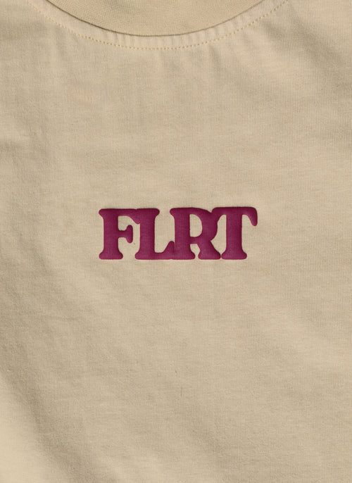 FLRT Original Oversize Box Tee - Cream/Cherry