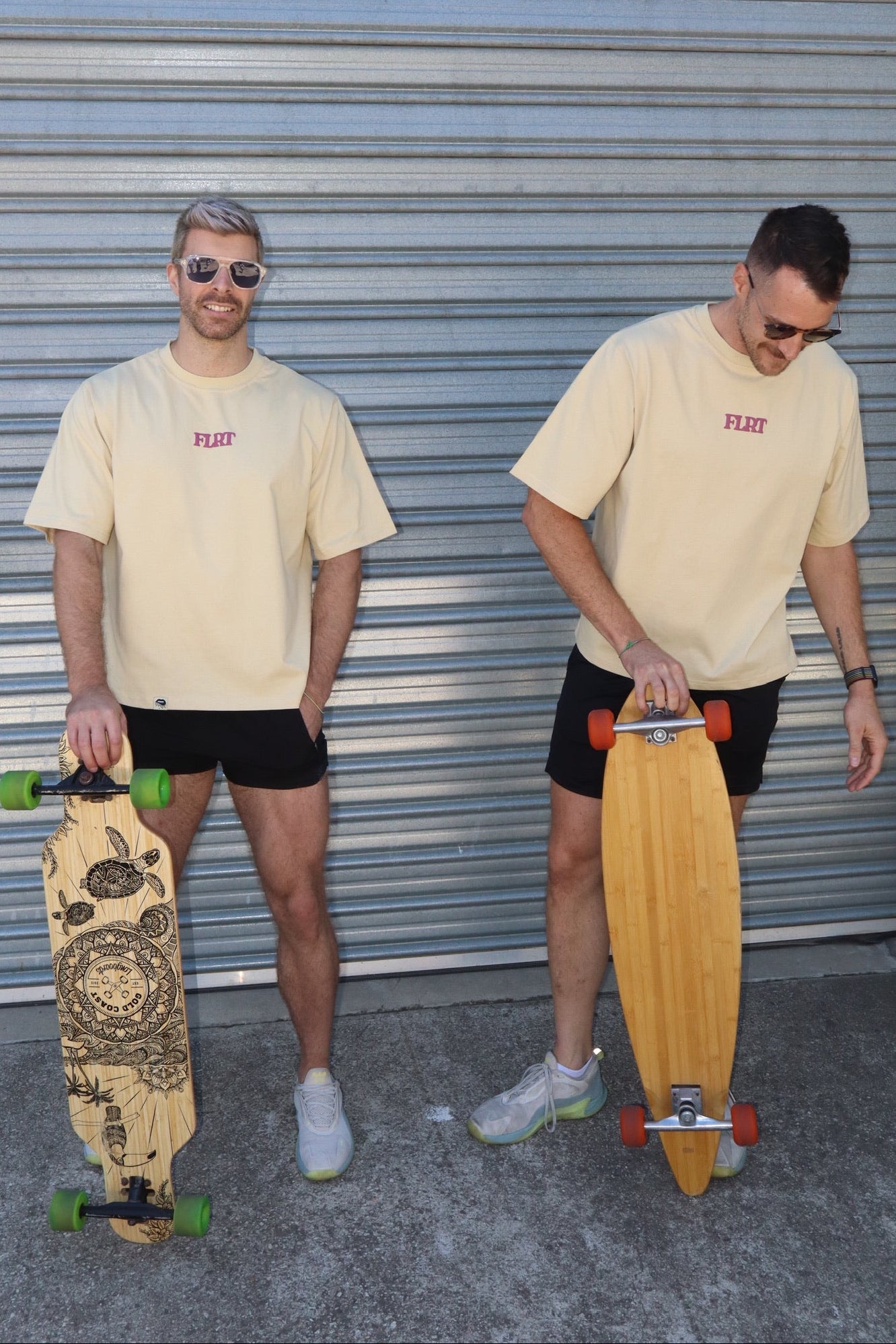 FLRT Original Oversize Box Tee - Cream/Cherry