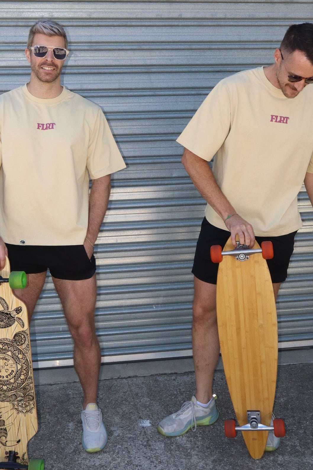 FLRT Original Oversize Box Tee - Cream/Cherry